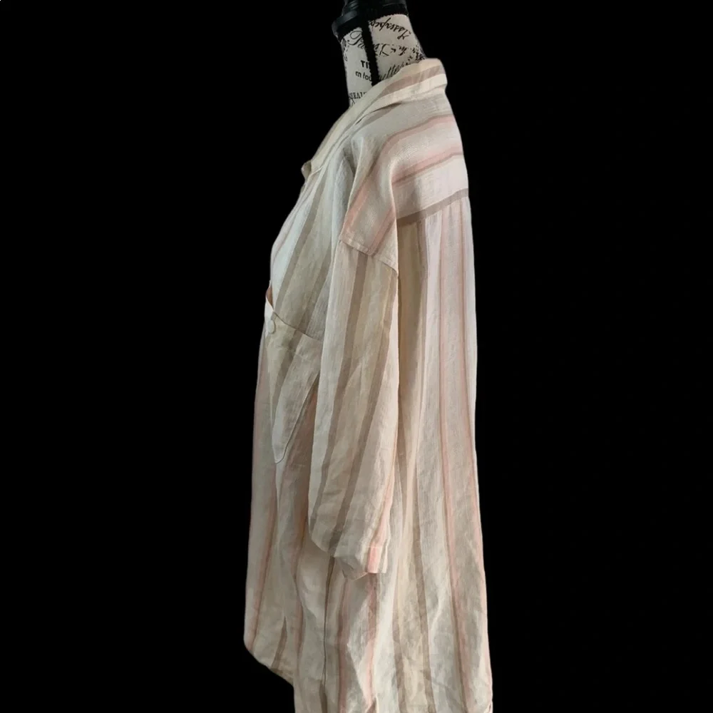 Trust 100% linen Button Down shirt Men’s XL - Picture 6 of 7